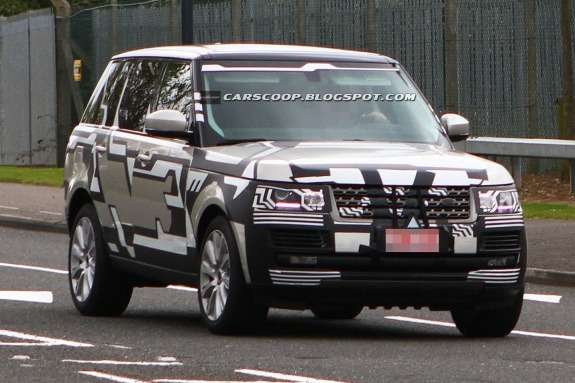 New Land Rover Range Rover test prototype side-front view