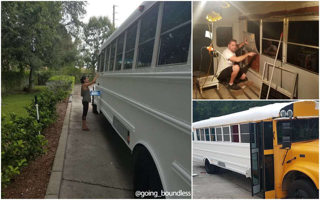 Очень длинный автодом: семья переделала школьный автобус — фото 1143605