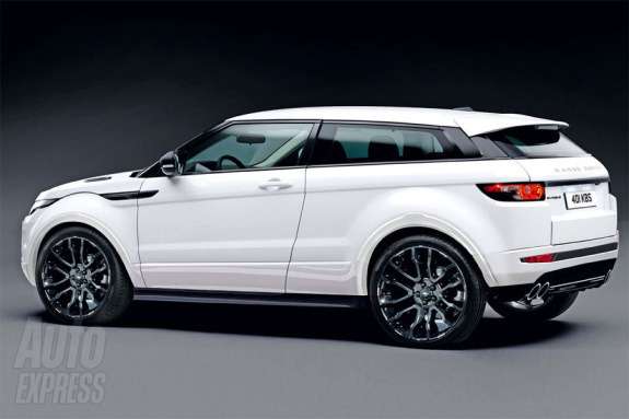 Range Rover Evoque Sport rendering by Auto Express side-rear view