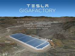 Рендер гигафабрики по производству литий-ионных батарей для автомобилей Tesla