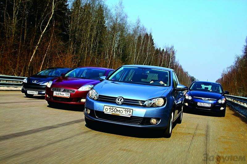 Fiat Bravo, Hyundai i30, Peugeot 308, Volkswagen Golf: Город мечты — фото 93263