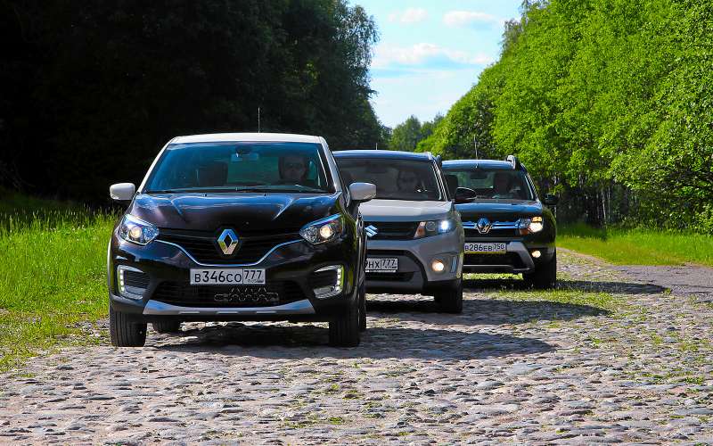 Renault Kaptur, Renault Duster, Suzuki Vitara: мода от-каптюр