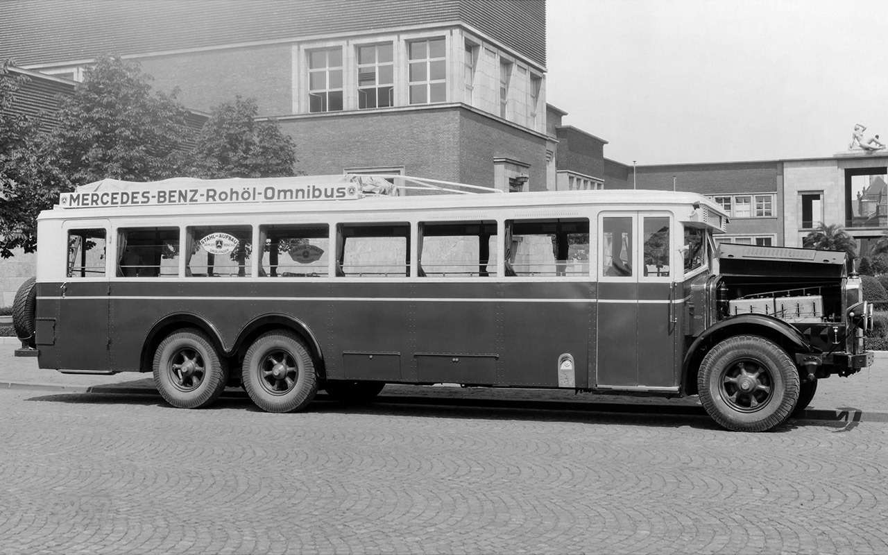 Аналог ярославского автобуса – Mercedes-Benz N56 1928 года был немного короче.