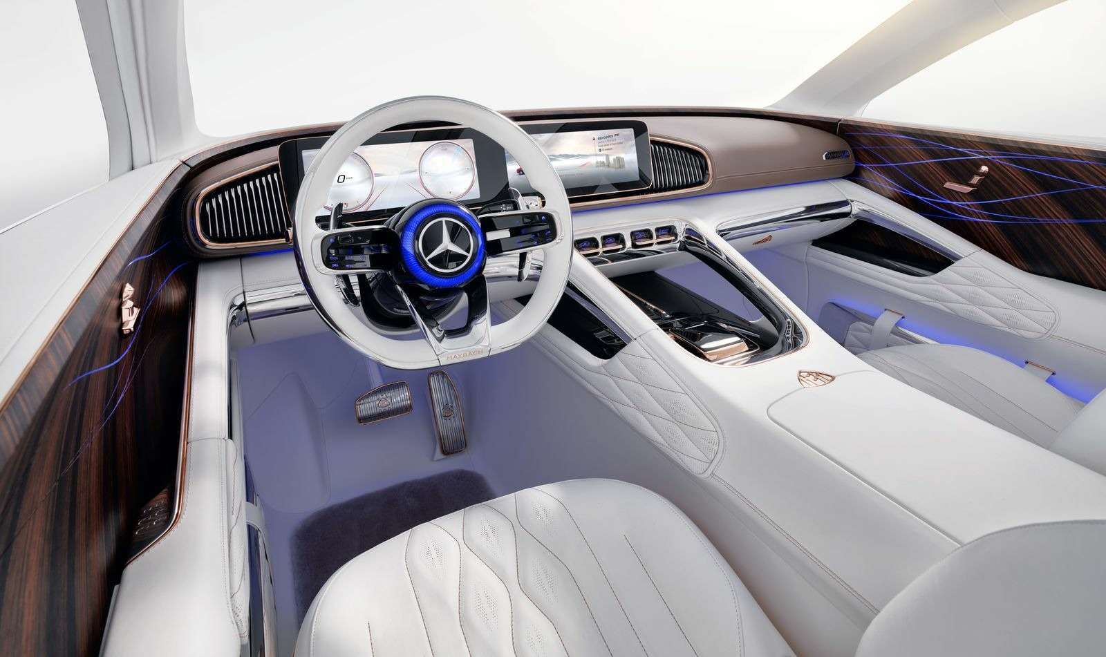 Кросс-седан Mercedes-Maybach Ultimate Luxury: золото, чайник, электричество — фото 865365