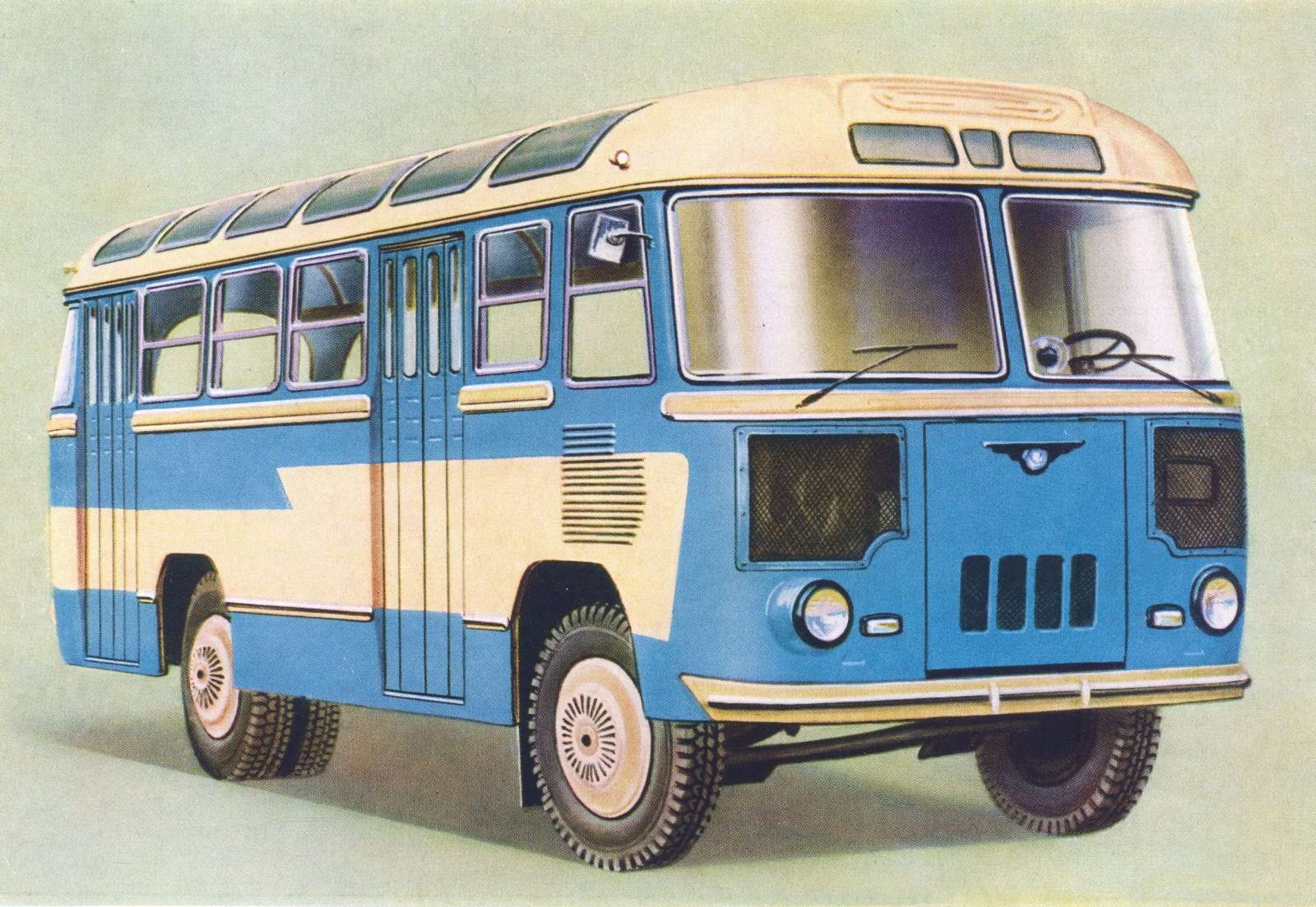 ПАЗ-652, шестой опытный образец. Именно в таком виде автобус пошел в производство.
