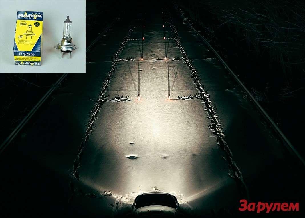 5 МЕСТО: Narva: сама по себе картинка выглядит правильно, но другие новенькие лампы светят дальше и лучше.