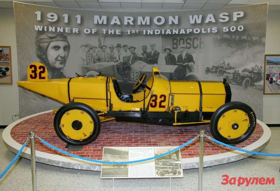 Marmon Wasp — победитель самой первой гонки Инди-500. Цвет машины оправдывает ее название («Оса»). Фото: Pebble Beach Concourse of Elegance