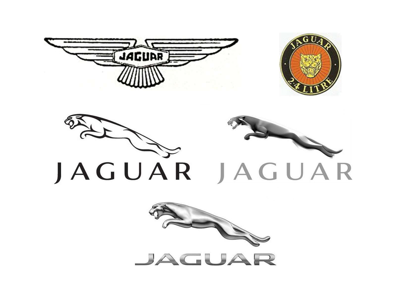 JAGUAR. Уильям Лайонс, владелец мотоциклетной фирмы Swallow sidecar company, в 1931-м замахнулся на автомобили, и компания была переименована в Jaguar. Это животное ассоциируется с грацией, скоростью, красотой и мощью. Первые автомобили под новой маркой отличала крылатая (англичане вообще неравнодушны к крыльям) эмблема SS (Swallow sidecar). Вскоре ее место занял логотип с головой ягуара. Затем англичане перешли на статуэтки стоящих ягуаров, а после 1938 года изображению придали динамичности.