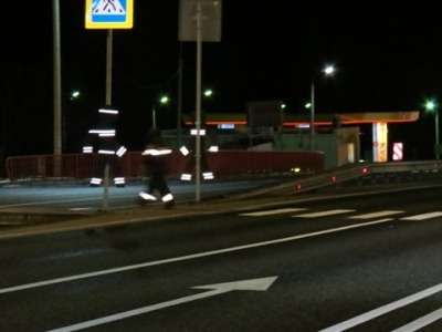 Световозвращающие макеты пешеходов появились на автодороге М-1