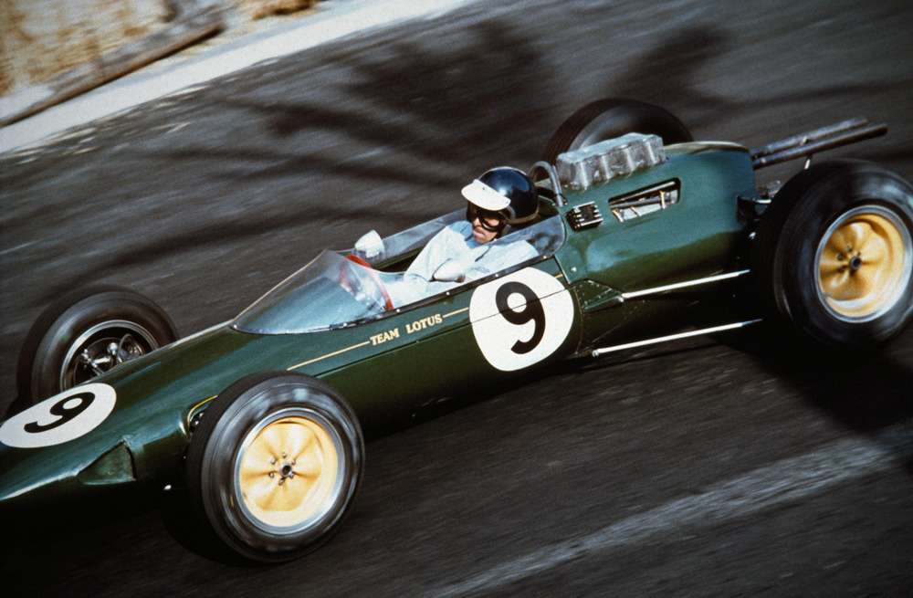 Jesse Alexander.  Jim Clark in the Lotus-Climax, 1963