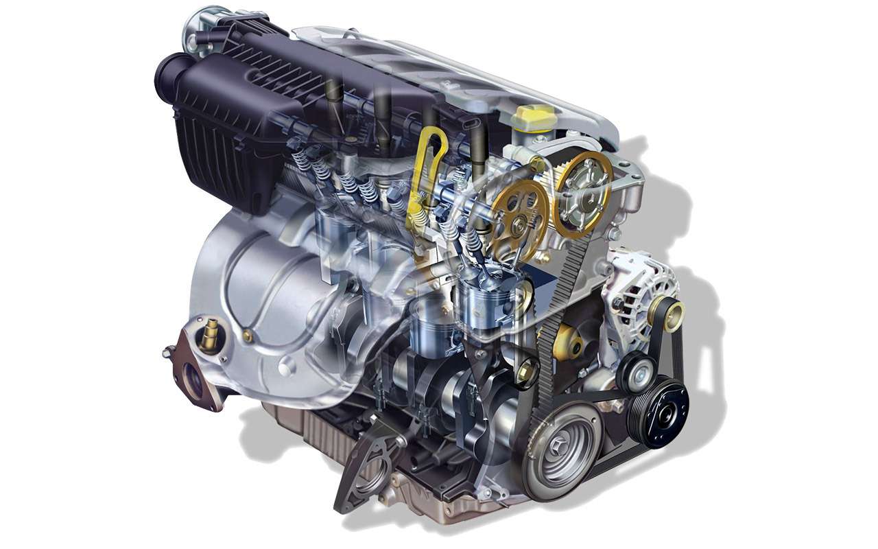 Бензиновый мотор Renault 1.6 K4M (102 л.с.).