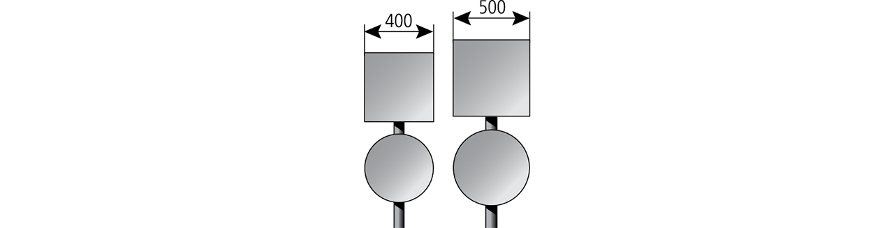 Предварительный стандарт разрешает применять знаки, у которых длина стороны или диаметр круга – 400 и 500 мм, но лишь на небольших улицах с низким лимитом скорости. Действующий ГОСТ предусма­тривает минимум 600 мм. Предполагается, что переулки будут выглядеть опрятнее, а при скорости 40–50 км/ч информативность не пострадает.
