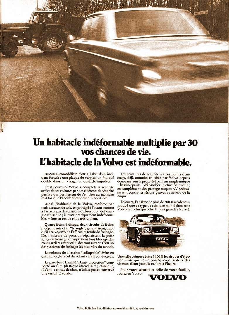 Безопасность – главное в Volvo, на всех языках убеждала реклама шведской фирмы