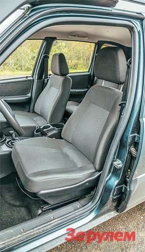 Chevrolet Niva Широкое, плоское, но вполне удобное кресло. Жаль, подогрева в этой комплектации нет.