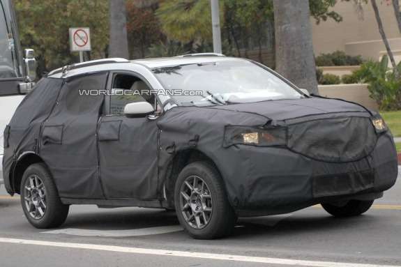 New Acura MDX test prototype side-front view